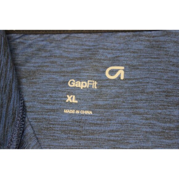 GapFit men's mock neck half zip stretch knit performance long sleeve pullover XL - Picture 6 of 10